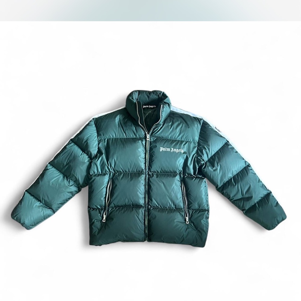 Palm Angels Green Puffer Jacket